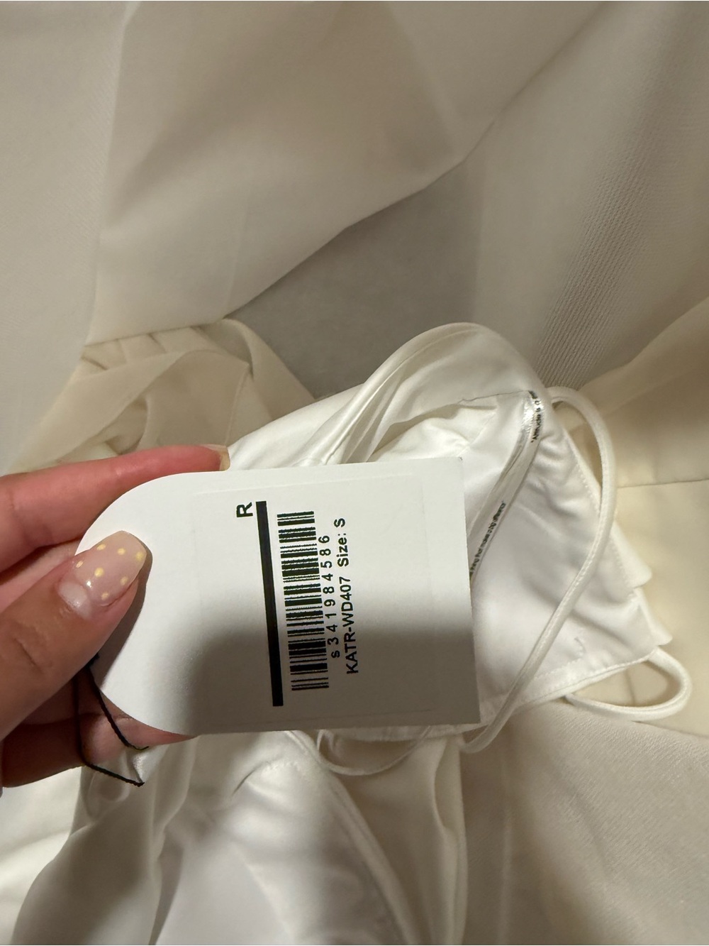 REVOLVE White Spaghetti-Strap Wedding Gown - Picture 5 of 5